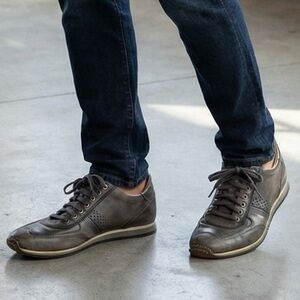 Magnanni Cristian 15745 Men's Grey Leather Sneakers Size 8.5 M